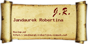 Jandaurek Robertina névjegykártya